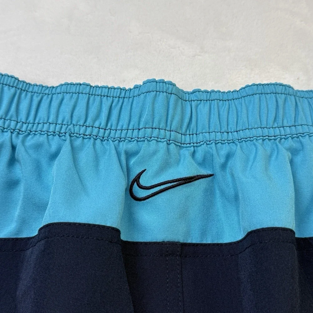 Nike Swim Trunks‎ XL Navy Blue Lined Athletic Shorts Swoosh